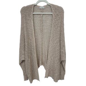 Be Cool Cardigan Sweater Size Medium/Large Open Front Long Sleeve Beige Acrylic